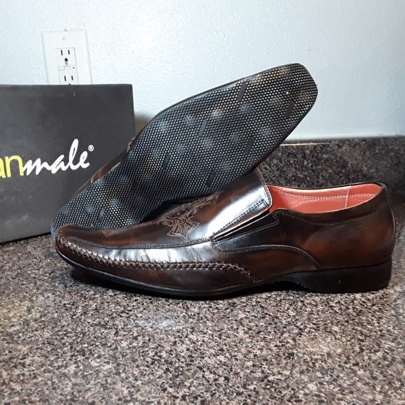 Urban Male Men  Dress Casual Leather Loafer Shoes - Picture 7 of 7